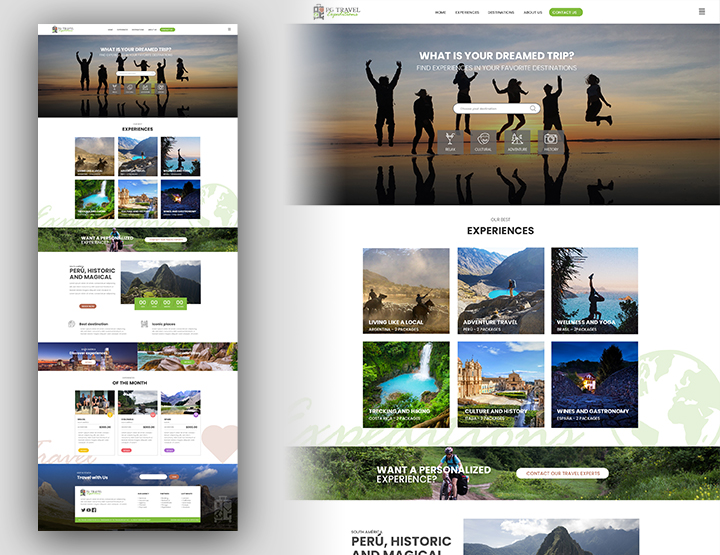 portafolio desarrollo web pg travel expeditions ivan garay